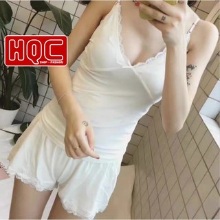 Bộ ngủ ren 2 dây ren sexy gợi cảm hàn quốc 2024  HQC-13
