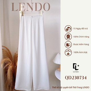 Quần Lụa Dài LENDO QD230734 Quần Áo Dài Nữ Truyền Thống Dáng Suông Có Khóa