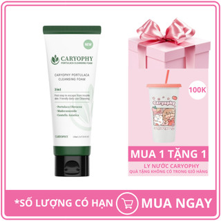 Sữa Rửa Mặt Caryophy Ngăn Ngừa Mụn Giảm Thâm 150ml Portulaca Cleansing Foam 150ml