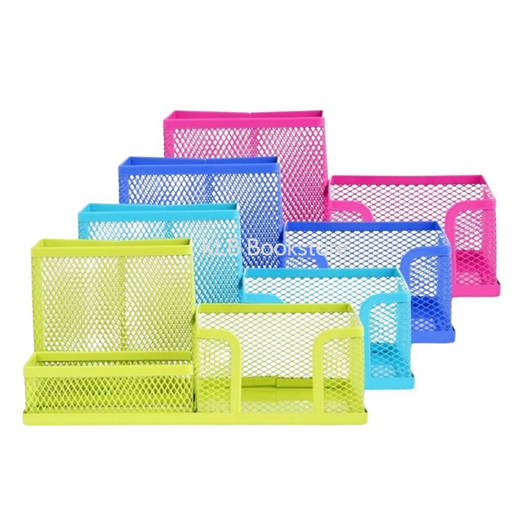 Khay Cắm Bút Deli, Cắm Bút Lưới Sắt Deli 9153/ 9154, Hộp Cắm Bút Sắt Tròn Deli. Giao Màu Ngẫu Nhiên