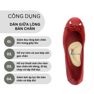 Miếng Dán lót giày silicon giảm đau lòng bàn chân, free size, nam nữ, bộ 2 cái