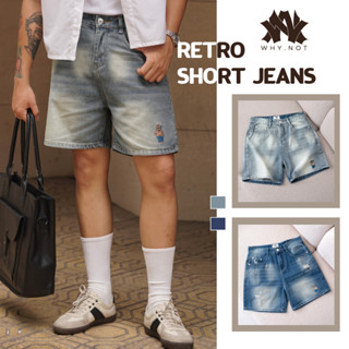 [Có Bigsize] - Quần Short Jean Nam WHY.NOT Retro Blue Jean Form Rộng - Quần Đùi Jeans Màu Xanh Retro Chất Liệu Bò Mềm