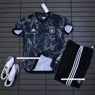Set Bộ Thể Thao Nam Quần Áo Đá Banh Đội Tuyển Đức Màu Đen Loang Vải Thái Chuẩn Áo Thi Đấu - Quần Áo Bóng Đá Tuyển Đức