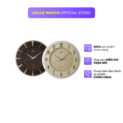 Đồng hồ treo tường Seiko AHS558 thời trang, thanh lịch, vỏ gỗ sang trọng, chính hãng