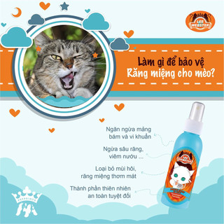 Xịt vệ sinh răng miệng cho mèo Lee & Webster 130ml