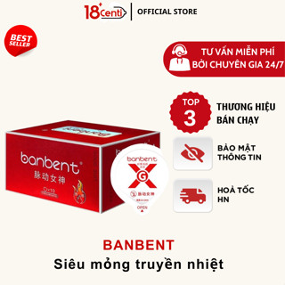 Bao Cao Su BANBENT 0.01 siêu mỏng, nhiều gel bôi trơn, gân gai, truyền nhiệt tốt, hương thơm Hộp 10 Bao Omi health