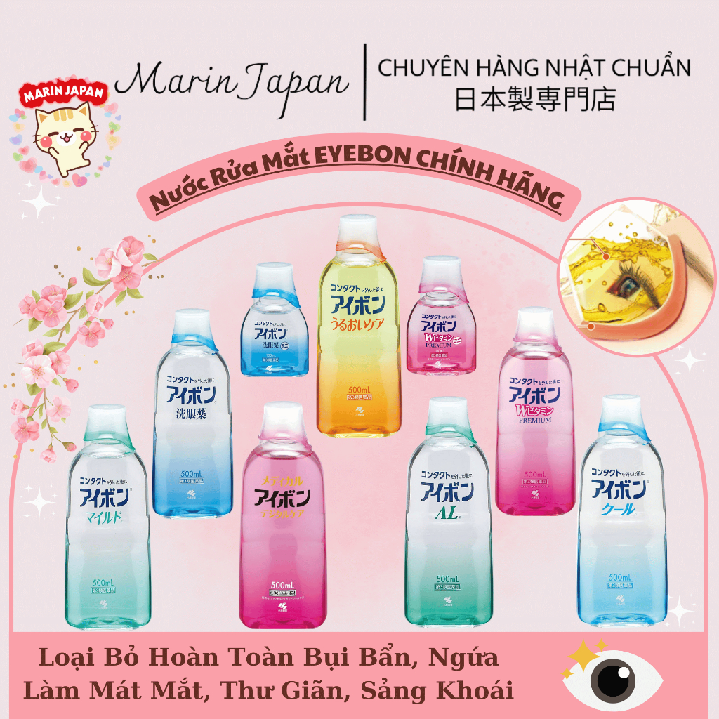 Nước Rửa Mắt Eyebon W Vitamin Kobayashi Nhật Bản