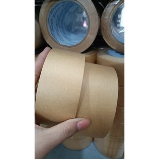1 cuộn Băng keo giấy nâu viết được, giấy nâu da bò nhám, 48mm