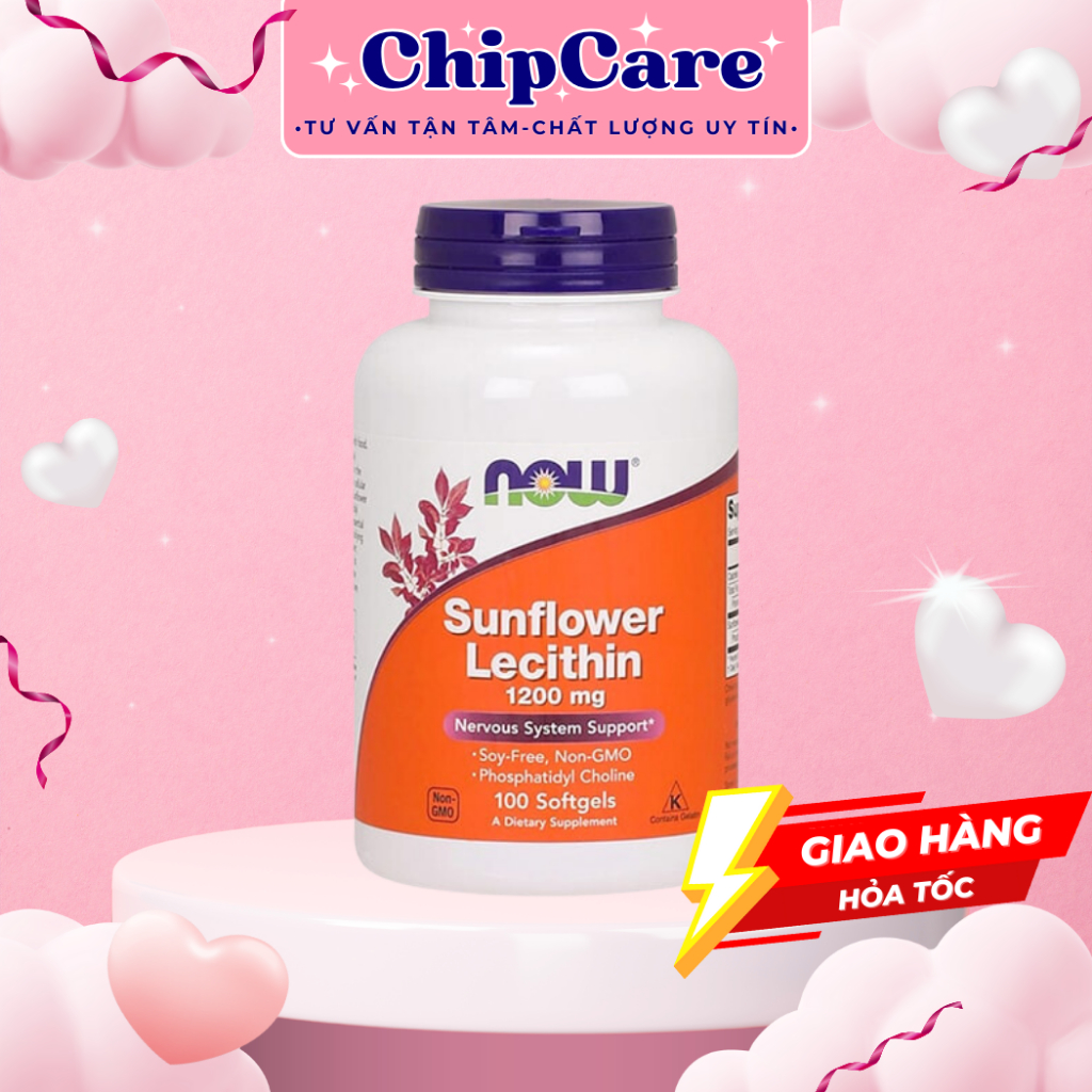Chống tắc tia sữa Sunflower Lecithin Now 💥HÀNG CHÍNH HÃNG💥 Viên Uống Làm Loãng Sữa, Giảm Tình Trạng 