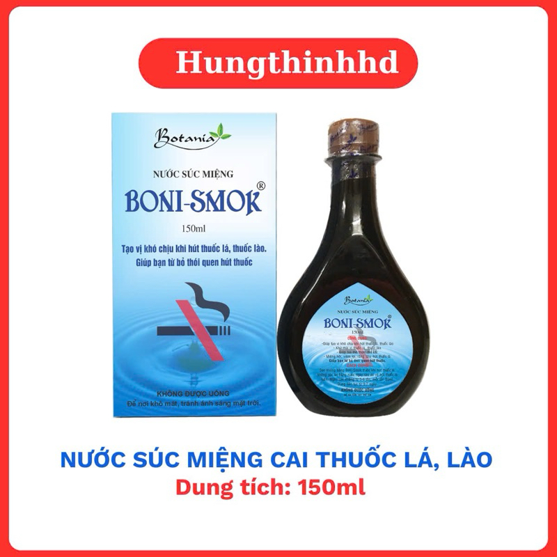 Nước súc miệng cai thuốc lá Boni-smok giúp cái thuốc lá thành công