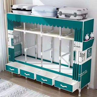 Tủ Vải Đựng Quần Áo Khung Thép Titan Tủ Đựng Quần Áo Vải Metal Tủ Đựng Quần Áo Vải kích Thước Lớn 2m1 Tủ vải ngăn kéo