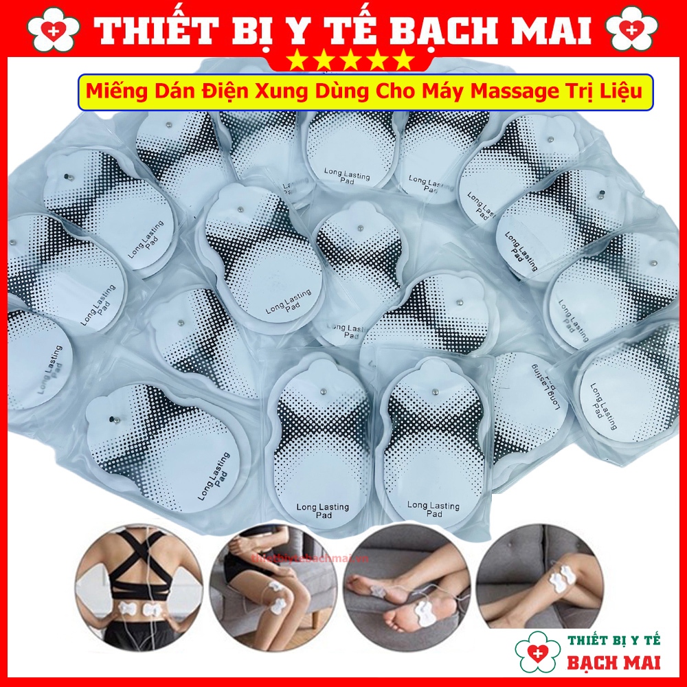 [Sỉ] Combo 02 Miếng Dán Điện Xung Cho Máy Mát Xa Các Loại Dạng Khuy Bấm