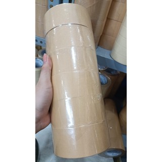 Băng keo giấy nâu không viết, giấy nâu bóng (1 cuộn)