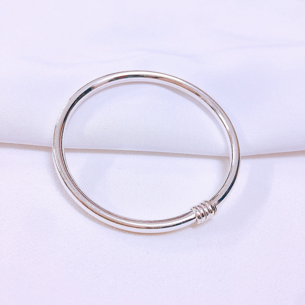 Lắc bạc trơn cho bé LINH MIU SILVER