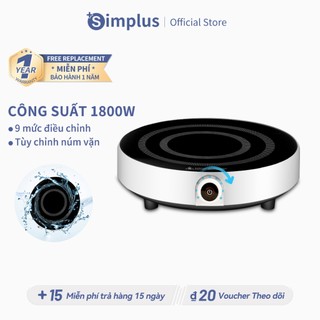 Bếp từ đơn Simplus 1800W gia dụng đa năng DCLU001 tiết kiệm không gian - Bảo Hành 1 Năm 1 Đổi 1