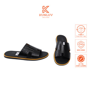 Dép HM Nam Bản Đặc Biệt MS58 Full Box, Quai Da Vân Cá Sấu, Đế Cao Su Non, BH 6 Tháng