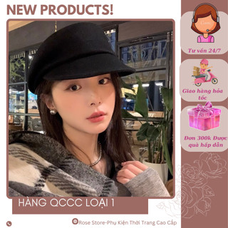 RS1122 Mũ Beret dạ ép Lông Cừu- Mũ nồi thủy thủ dạ ép phong cách Sang trọng- ROSE STORE 2009-Nón dạ tiểu thư QCCC