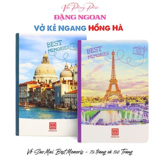 [10 Quyển] Vở kẻ ngang Hồng Hà 72 trang, 120 Trang Sao Mai Best Memoris 1686, 1687 - VPP Đặng Ngoan