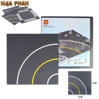 Tấm Nền Giao Thông Đường Phố Đường Cong Base City Đồ Chơi Xếp Hình Lắp Ráp MOC