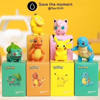 Mô hình Pokemon Langbowang hàng chính hãng gồm Pikachu, Psyduck, Bulbasaur, Squirtle, Charmander, Jigglypuff
