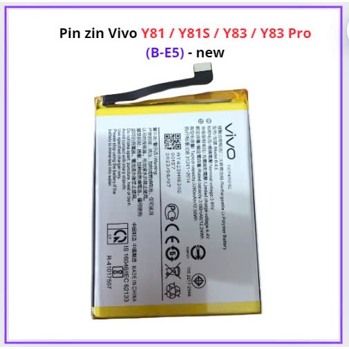Pin vivo y81 / y81s / y83 / y83 pro /B-E5 mới chất lượng tốt