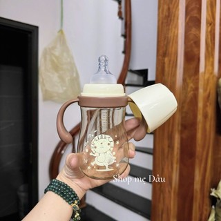 Bình sữa hình sư tử cổ rộng nhựa ppsu an toàn cho bé 240ml/300ml