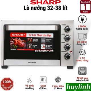 Lò nướng đối lưu Sharp 32 - 38 lít [5 - 12 chức năng] [A323 - A324 - A383 - A384]