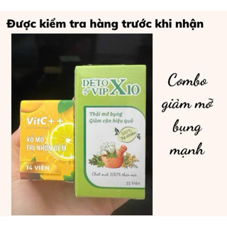 [Combo Detox + Vitc) Detox x10 Thái Lan 55 viên tặng 1 hộp vitc chính hãng
