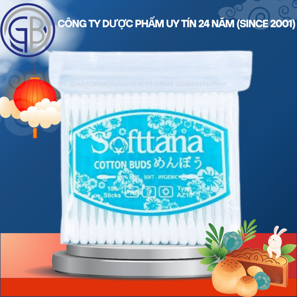 Bông Ngoáy Tai Softtana - Tăm Bông Cho Bé, Người Lớn Chính Hãng