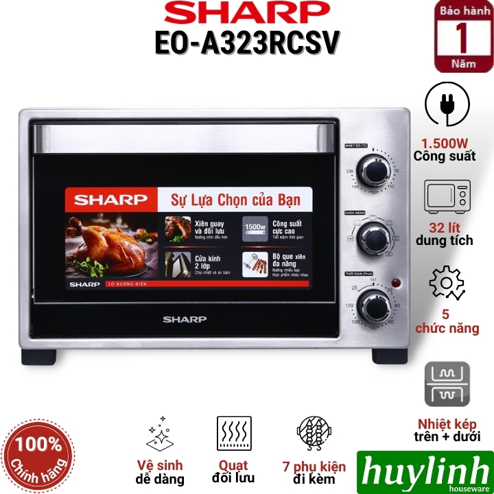 Lò nướng đối lưu Sharp EO-A323RCSV-ST - 32 lít [A324RCSV]