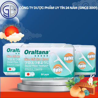 Tăm chỉ nha khoa Oraltana -Hộp 50 que - tăm kẽ răng Oral Tana, xỉa răng, chăm sóc răng lợi tiêu chuẩn xuất Nhật