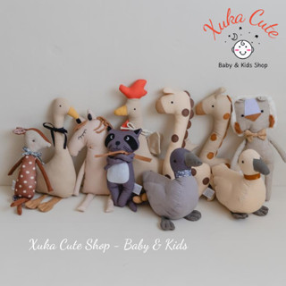 Gấu bông cho trẻ sơ sinh chất liệu vải cotton và bông PP organic an toàn cho bé yêu chính hãng, phong cách Hàn Quốc