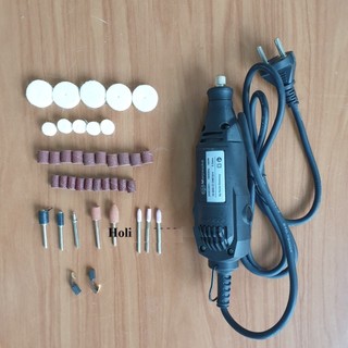 MÁY MÀI MINI CẦM TAY CỰC MẠNH KÈM 40SP ĐẦU KHOAN,CẮT MÀI VM40