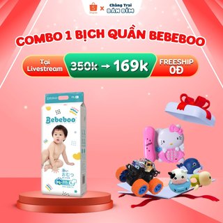  Tã Bỉm Quần Bebeboo Nhật Bản size M54/L50/XL46/XXL42/XXXL40 thấm hút 1200ml, chống tràn, siêu mềm mỏng