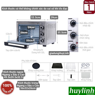 Lò nướng đối lưu Sharp EO-A383RCSV-ST - 38 lít - 5 chức năng [A384 - 12 chức năng]