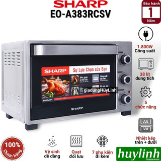 Lò nướng đối lưu Sharp EO-A383RCSV-ST - 38 lít - 5 chức năng [A384 - 12 chức năng]