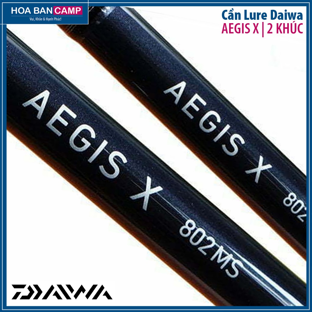 Cần Lure Daiwa AEGIS X | 2 Khúc - Khoen Fuji Alconite, Braiding-X, Tay Nắm EVA Họa Tiết Camo