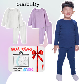 Đồ bộ quần áo, đồ ngủ, bộ dài tay thun gân bé trai bé gái cotton BAA BABY từ 1 tuổi - 10 tuổi - B-BC-DB07D