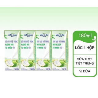 Vỉ sữa tươi mộc châu 110-180ml x4 hộp