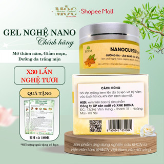 Kem nghệ nano Biona chính hãng mờ thâm nám giảm mụn dưỡng da trắng mịn an toàn, hộp 35g