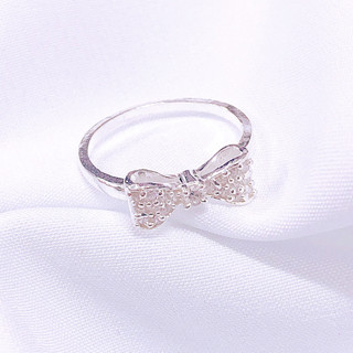 Nhẫn nơ bạc ta xinh xắn LINH MIU SILVER
