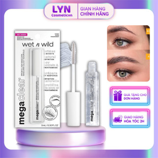 [Bill US] Chuốt định hình mi trong suốt , không màu , Gel giữ nếp lông mày Wet N Wild MEGA CLEAR BROW & LASH MASCARA 9ml