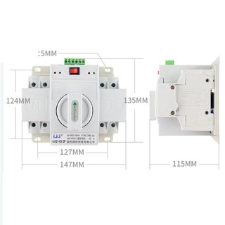 Combo ATS 2P 63A + Timer tháng ( hẹn giờ chu kỳ tháng )