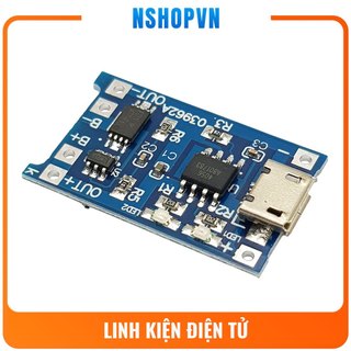 Mạch sạc pin tp4056 có ic bảo vệ cổng micro