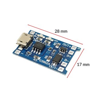 Mạch sạc pin TP4056 có IC bảo vệ cổng micro