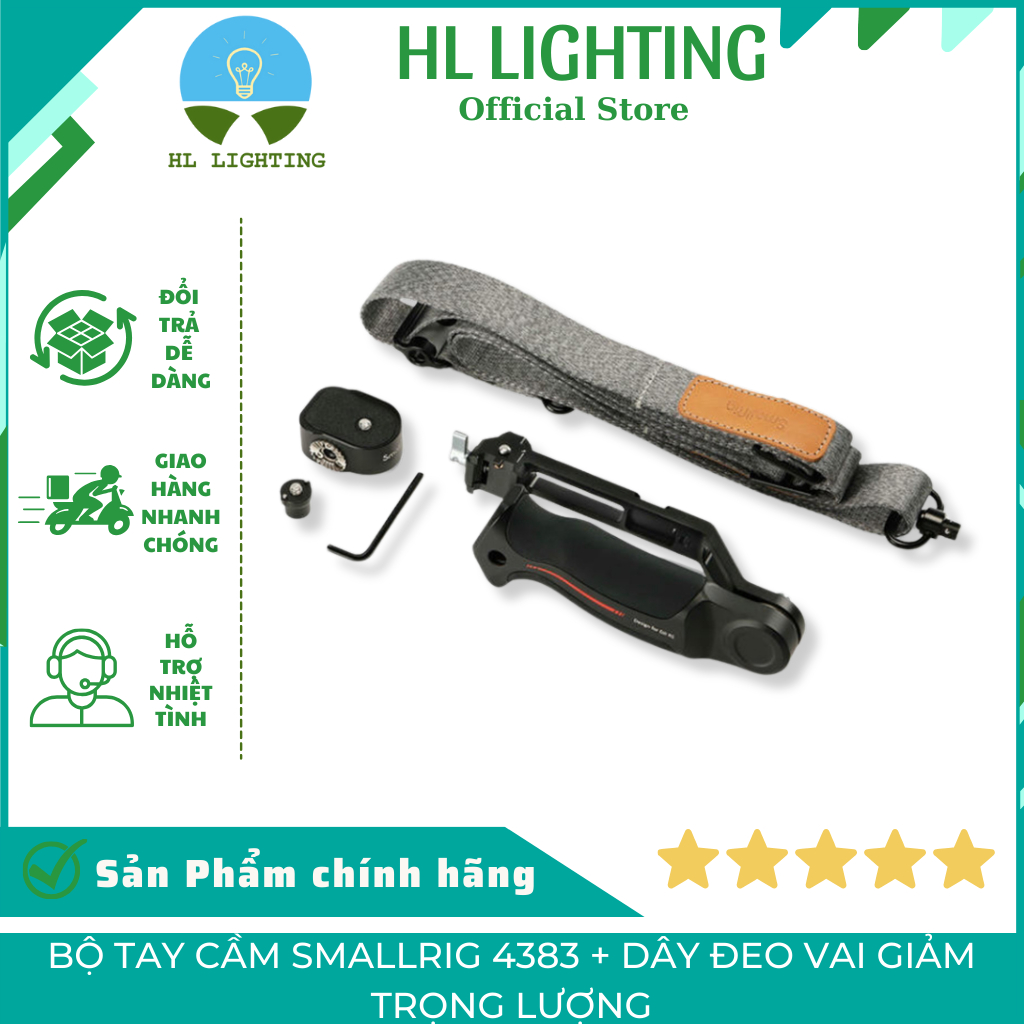Tay Cầm SmallRig 4383 4383C Kèm Dây Đeo Vai Cho DJI RS2 RS3 RS3 Pro RS4 RS4 Pro 6Kg HL Lighting