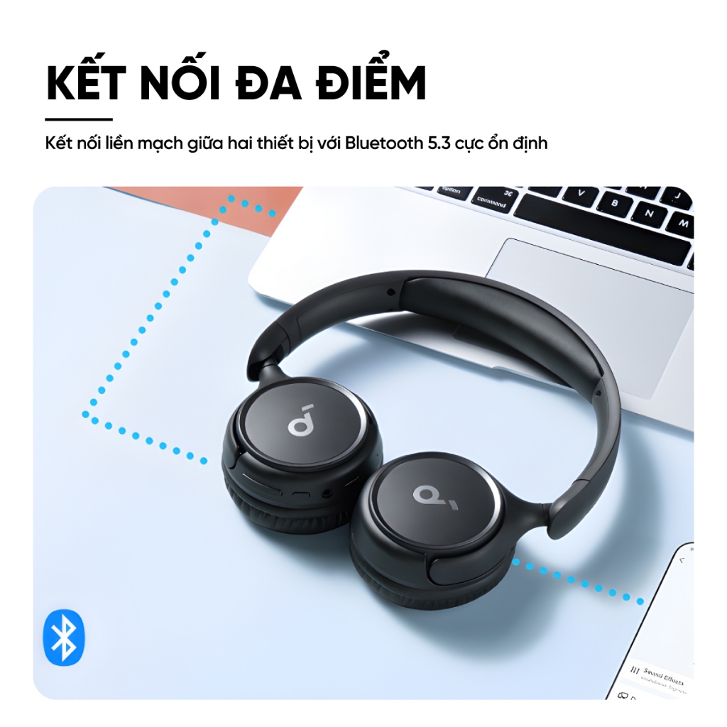 Tai nghe không dây chụp tai soundcore H30i | Hỗ trợ app | Pin khủng | Bluetooth 5.3 | BigBuy360 - bigbuy360.vn