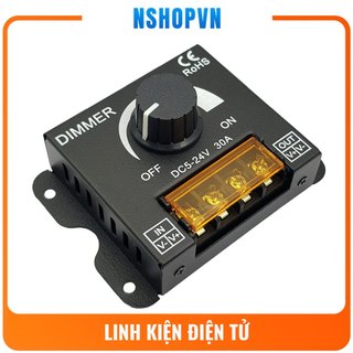 Dimmer chỉnh độ sáng LED 30A điện áp 12-24VDC thiết kế đẹp và tiện dụng