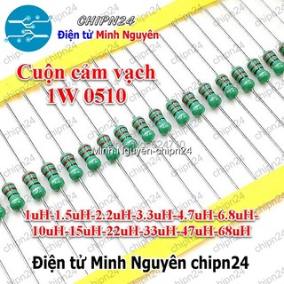 [10 cái] (KG1) Cuộn cảm vạch 1W DIP 0510 (1uH/1.5uH/2.2uH/3.3uH/4.7uH/6.8uH/10uH/15uH/22uH/33uH/47uH/68uH) - [Chọn Loại]