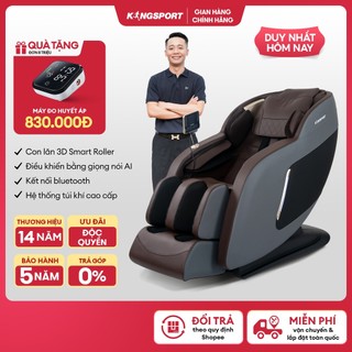Ghế massage KINGSPORT G91 cao cấp con lăn 3D với 8 bài tập, chế độ quét cơ thể thông minh túi khí massage chân cao